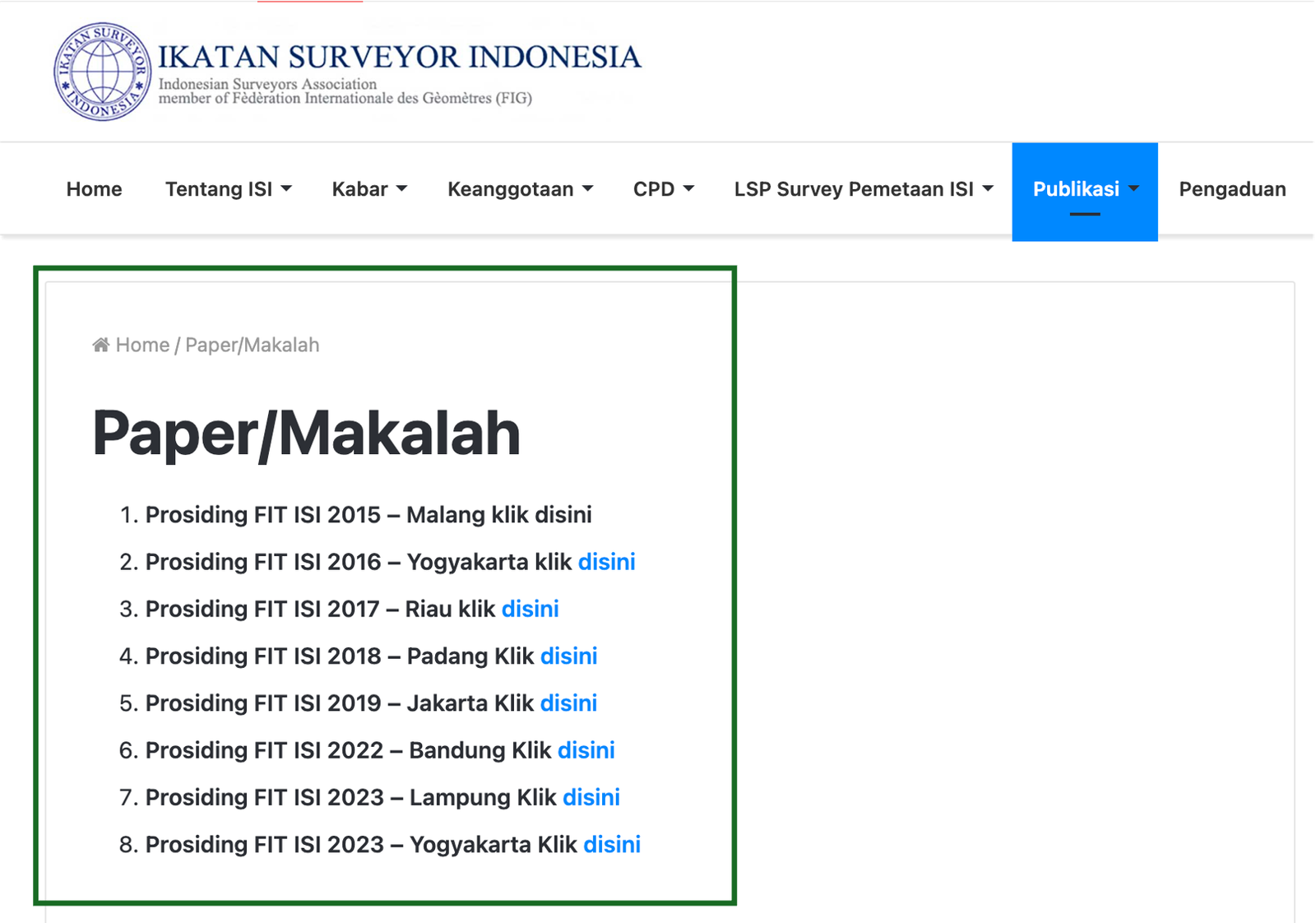 Kegiatan Forum Ilmiah Tahunan ISI